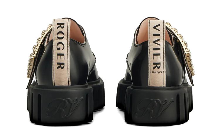 Roger Vivier Viv' Go Thick Leather Women's Casual Shoes Women's Black