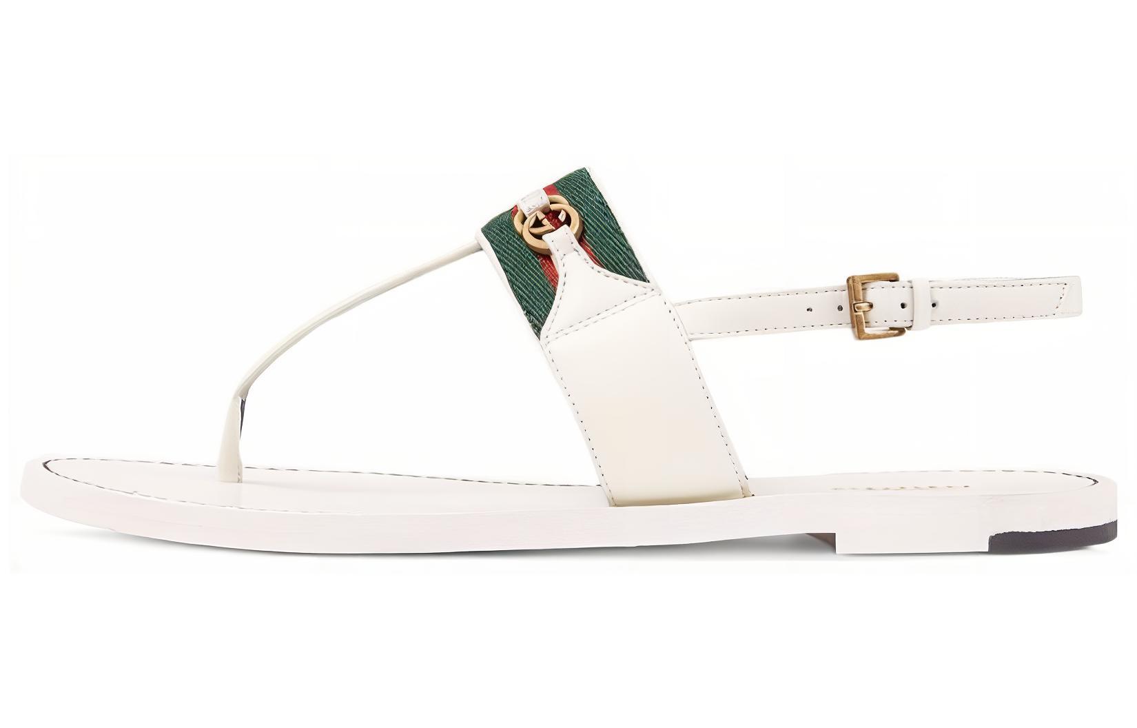 Женские сандалии Gucci (белые)