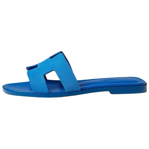 HERMES Oran Slide Slippers 1cm Women's Blue