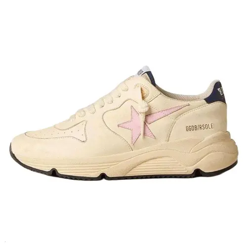Golden Goose Running Sole Leather Low top Casual Shoes Women's Pink