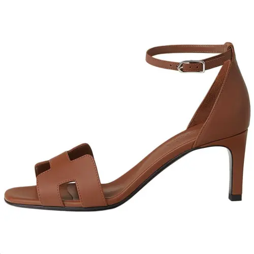HERMES JOY One Strap Sandals 7cm Women's Brown