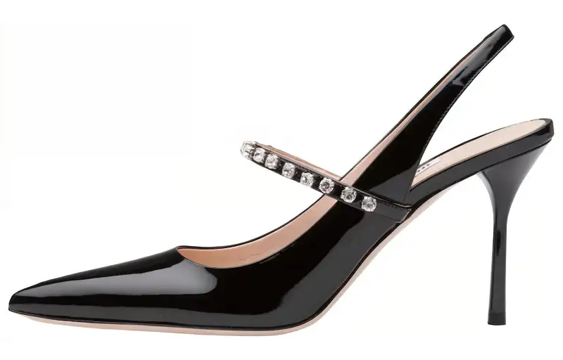 MIU MIU Slim Heel High Heels Women's Black