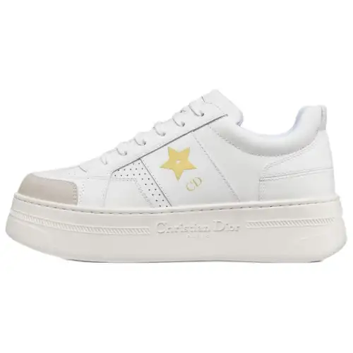 DIOR Star Platform Shoes Low top Skateboard Shoes Women's White