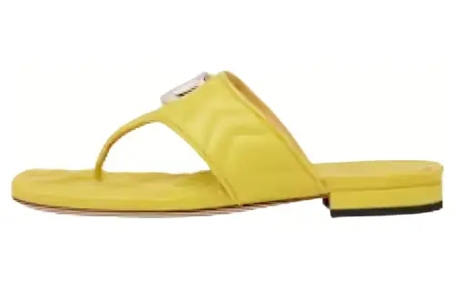 GUCCI GG Flip Flops Women's Yellow