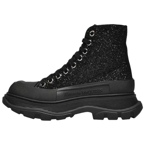 Alexander McQueen Tread Slick Glitter High Top 'Black' Women's