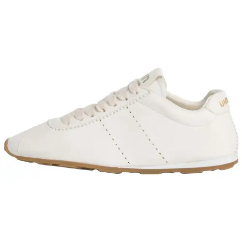 MIU MIU Plume Leather Low top Casual Shoes Women's Ivory