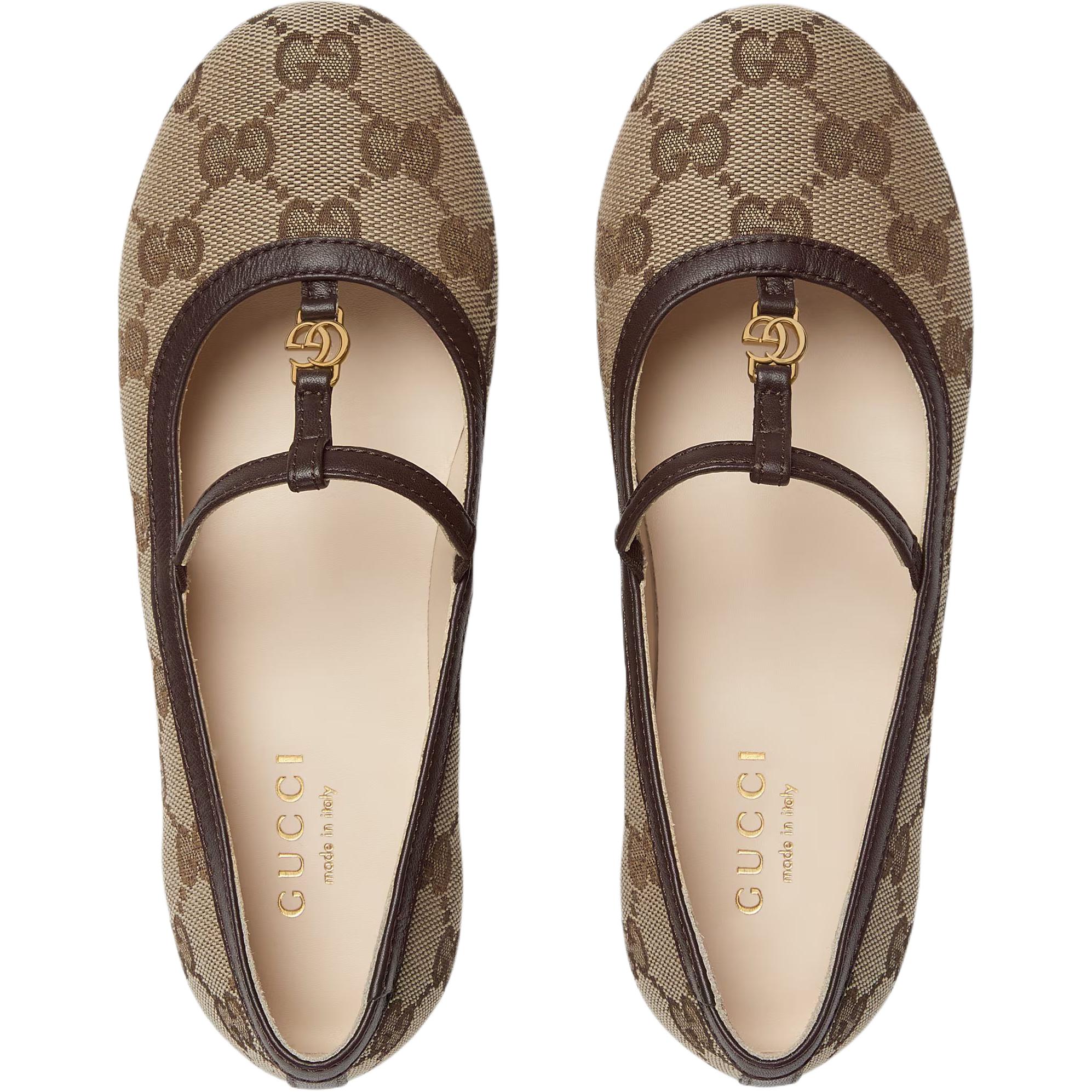 Детские кеды Gucci (коричневые) — фото 4