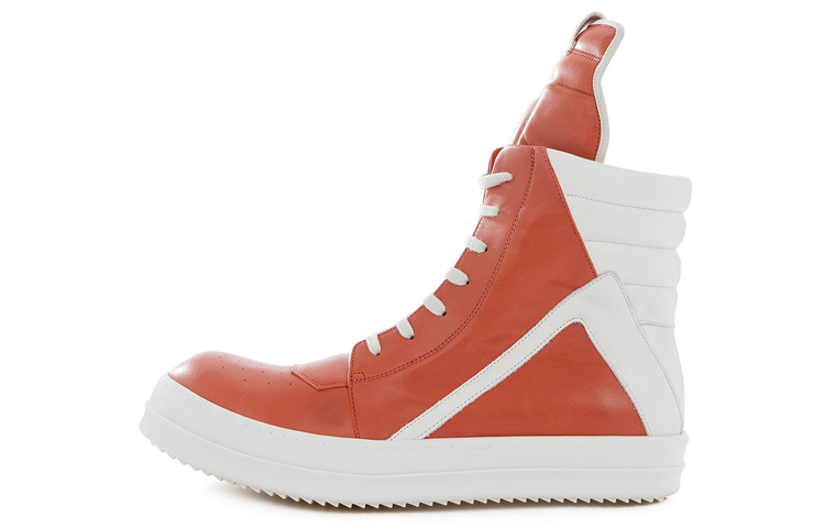 RICK OWENS Strobe Geobasket High Orange Milk White