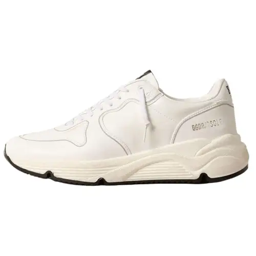 Golden Goose Running Sole Leather Low top Casual Shoes Women's White