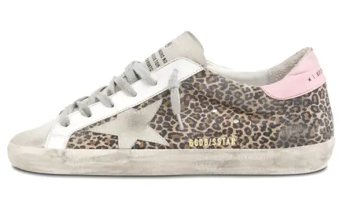Golden Goose Super Star Skateboard Shoes Women's Low Top Leopard Print