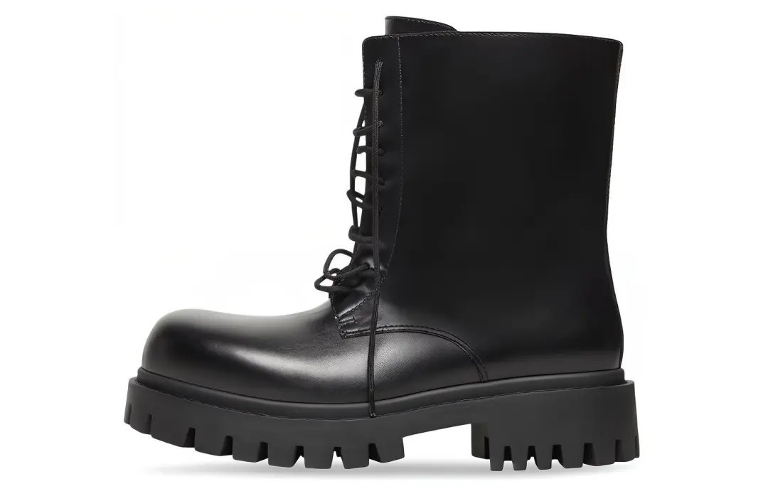 Balenciaga Sergent 20mm Boots 'Black Leather'