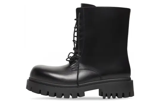 Balenciaga Sergent 20mm Boots 'Black Leather'