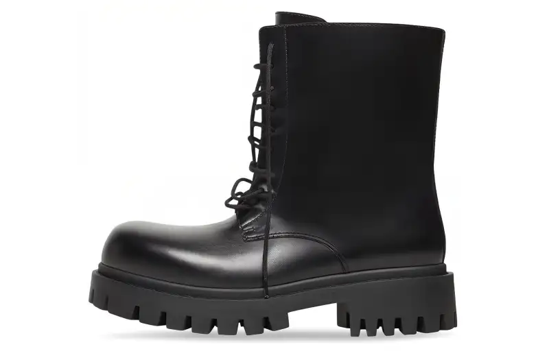 Balenciaga Sergent 20mm Boots 'Black Leather'