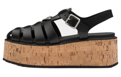 PRADA Roman Sandals Women's Black