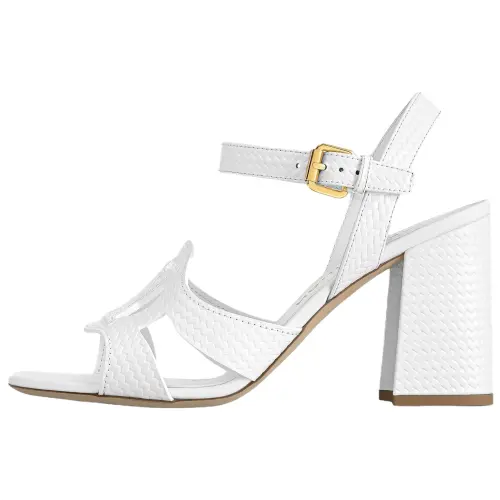 LOUIS VUITTON Isola One Strap Sandals 8.5cm Women's White