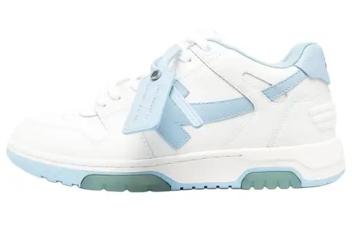 OFF WHITE Out Of Office Leather Sneakers 'White Blue'