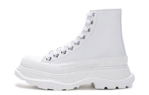 Alexander McQueen Tread Slick Fashion Platform Shoes Women's White