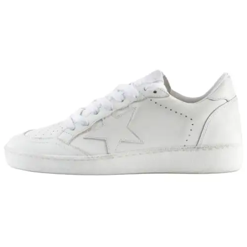 Golden Goose Ball Star Leather Low top Skateboard Shoes Women's White