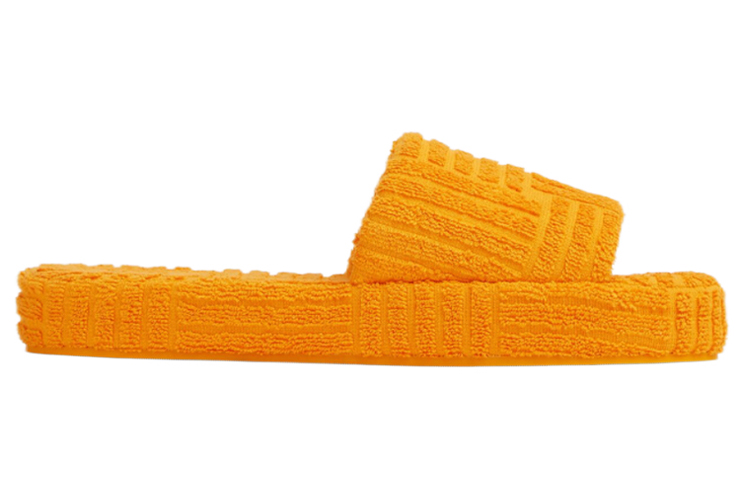 Bottega Veneta Resort Sponge Comfortable And Trendy Quiet Slide Slippers Men's Orange