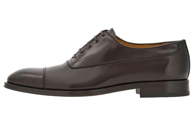 FERRAGAMO Patent-finish Leather Oxford Shoes