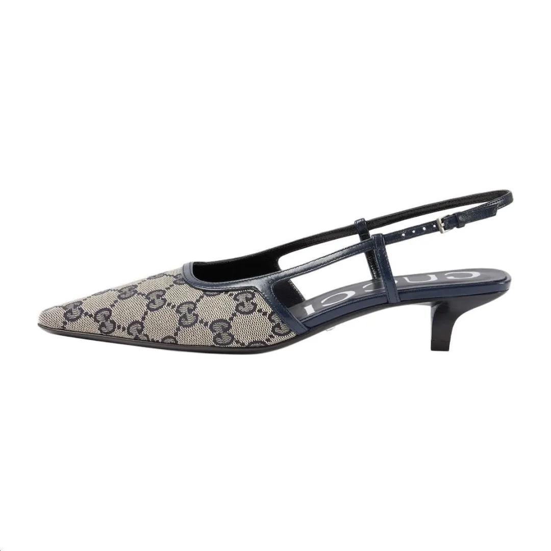 GUCCI GG Supreme Slingback Pumps