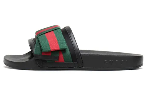 Gucci Wmns Satin Slide 'Web Bow' Women's