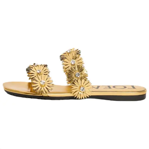LOEWE Petal Slide Slippers Women's Gold