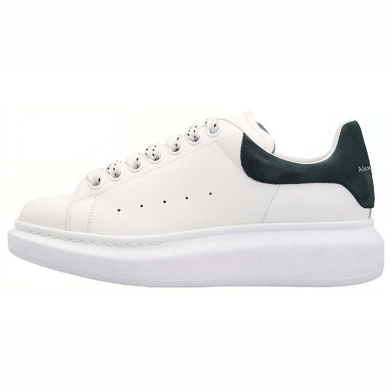 Женские кеды Alexander McQueen Larry (бело-зеленые)