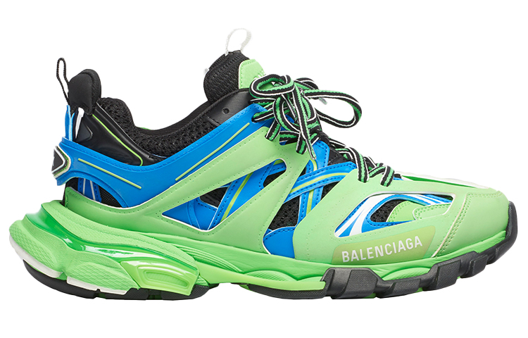 Женские кроссовки Balenciaga Track (зелено-синие) — фото 2