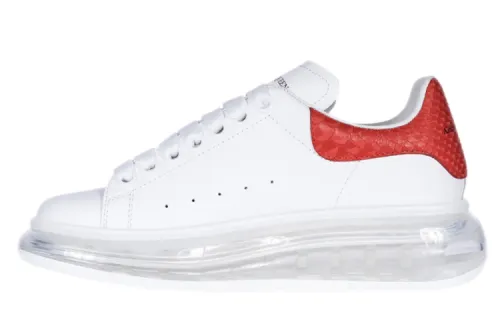 Alexander McQueen Oversized Sneaker In Optic 'White Lust Red' Women's
