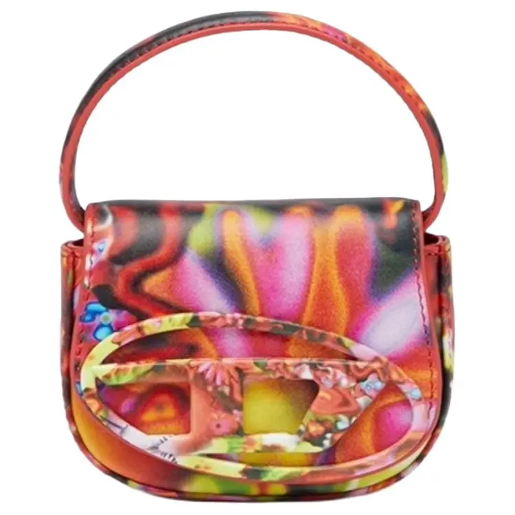 DIESEL Fashion Trend Cow Leather One Shoulder Handbag Mini Women's Dazzling Color