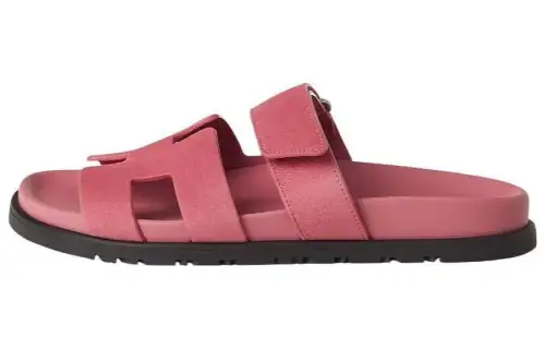 HERMES Chypre Rose Framboise Suede Goatskin Women's