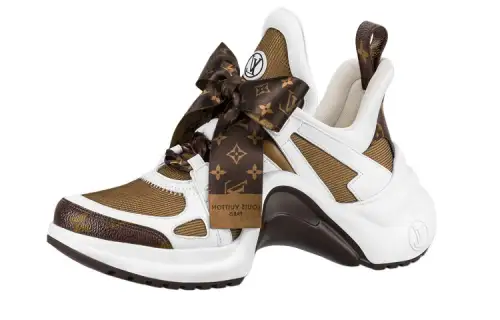 LOUIS VUITTON Archlight 1.0 Sneakers 'White Brown With Brown Ribbon' Women's