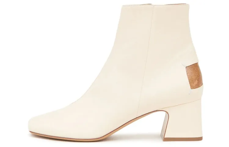 Maison Margiela Cow Leather Ankle Boots 6cm Women's White
