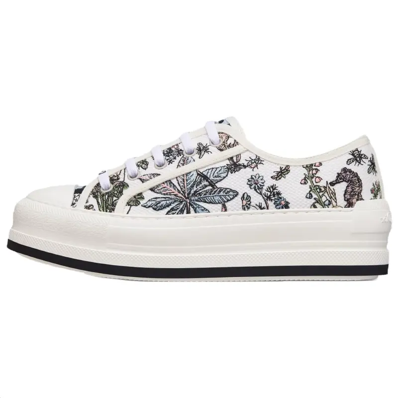DIOR Walk'n'Dior Low top Canvas Shoes Women's White