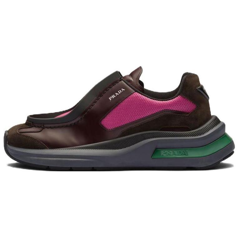 Мужские кроссовки Prada (коричнево-розовые)