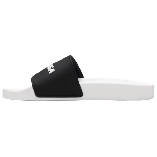 Balenciaga Women's Pool Slides 'White Black'