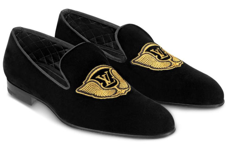LOUIS VUITTON Auteuil Suede Loafers Women's Black