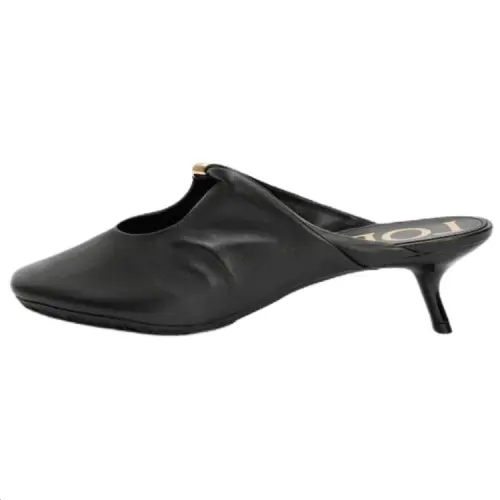 LOEWE Pebble Closed Toe Slippers 4.5cm Women's Black