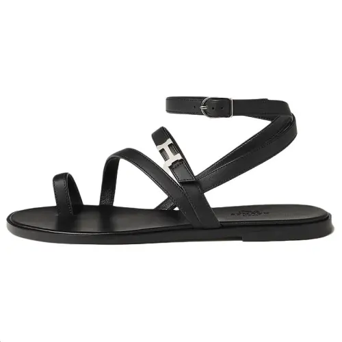 HERMES Harmonie One Strap Sandals Women's Black