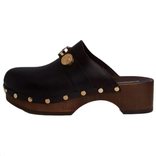 Burberry Closed Toe Slippers Women's Black