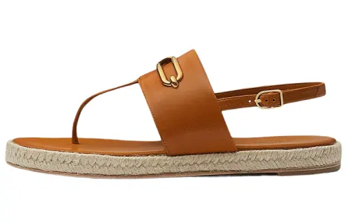 HERMES Eloise One Strap Sandals Women's Brown