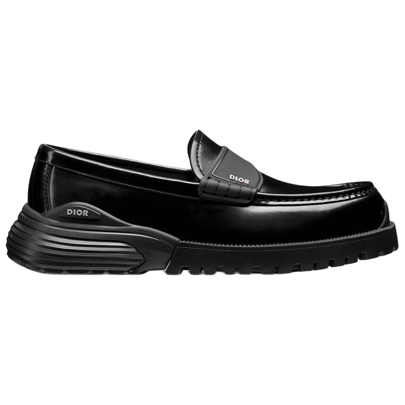 DIOR Combat Cow Leather Loafers Men's Black