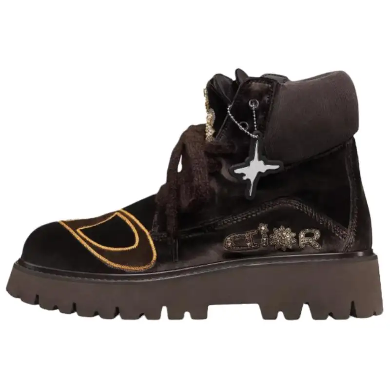 DIOR Lewis Hamilton Ankle Boots 5CM Men's Brown Limited Edition Numbered Edition