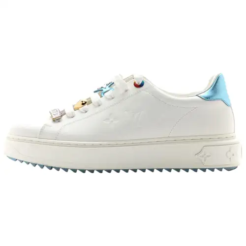 LOUIS VUITTON Time Out Sneakers 'White With Blue' Women's