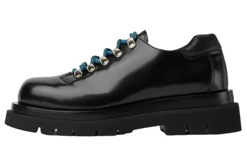 Bottega Veneta Lug Lace Up Men's Casual Shoes Men's Black