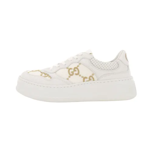 Gucci Wmns Gg Sneaker 'Interlocking G - White Gold' Women's