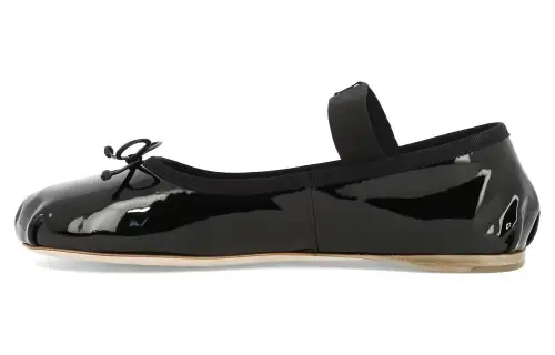 MIU MIU Patent Leather Casual Shoes Women's Black