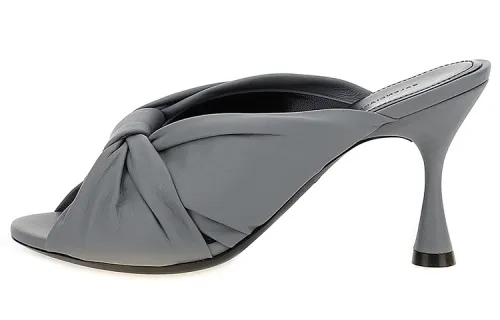 Balenciaga Drapy Slide Slippers Women's Gray