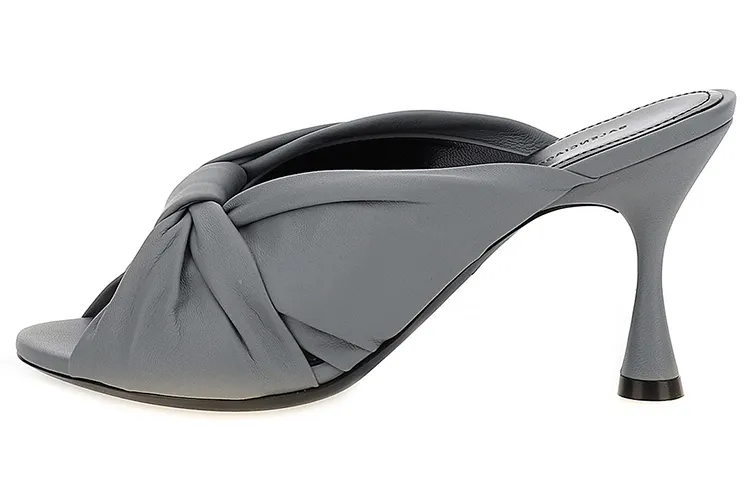 Balenciaga Drapy Slide Slippers Women's Gray